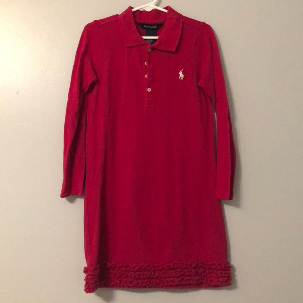 Ralph Lauren raspberry shirt dress